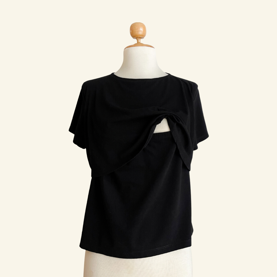 Crop de lactancia Alba Negro