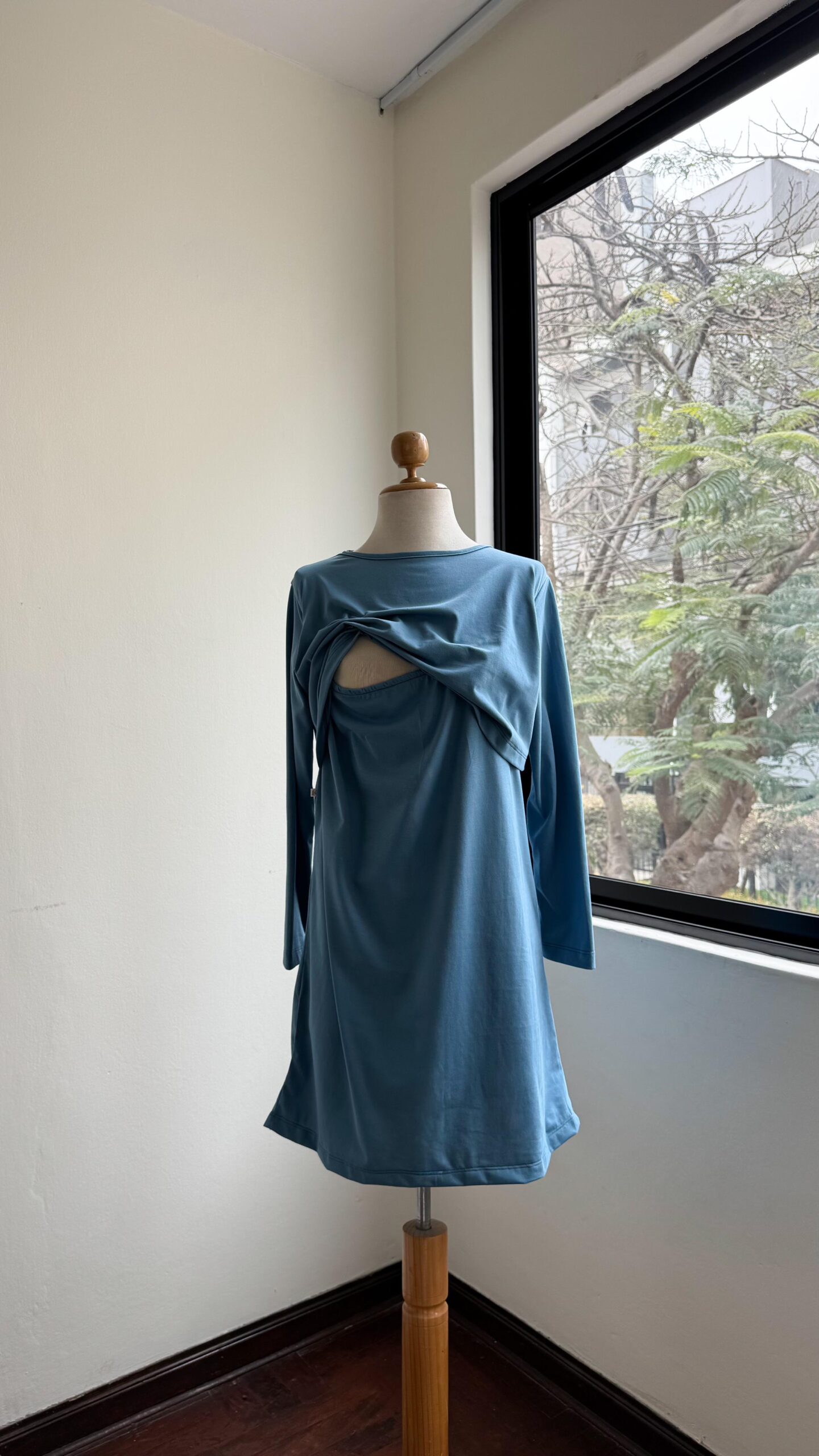 Poli Vestido Manga Larga Denim